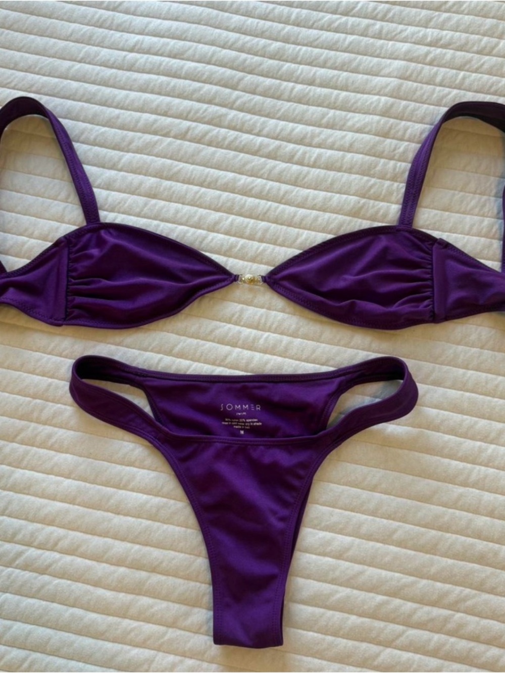 Sommer Deep Purple Bikini Set - Women's Two-Piece Swimwear